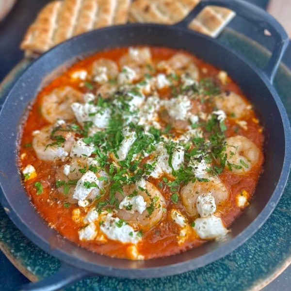 Creveți Saganaki